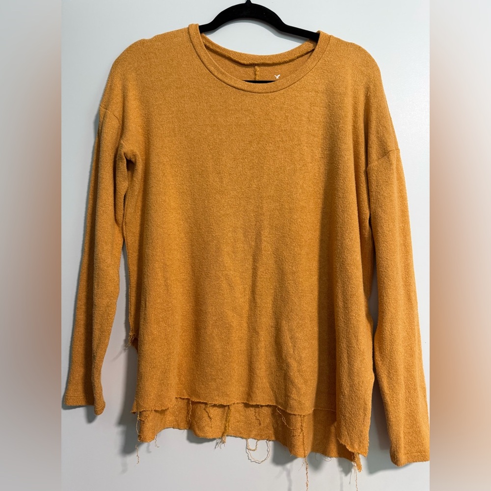 American Eagle Outfitters Soft & Sexy Plush Sweater in Mustard